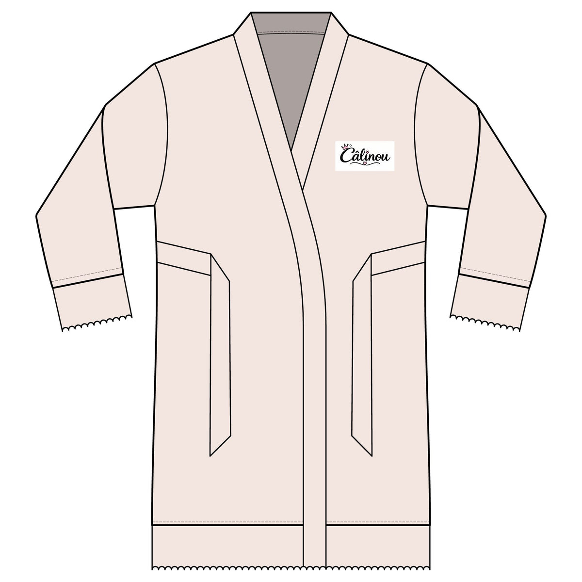 Peignoir en satin Câlinou