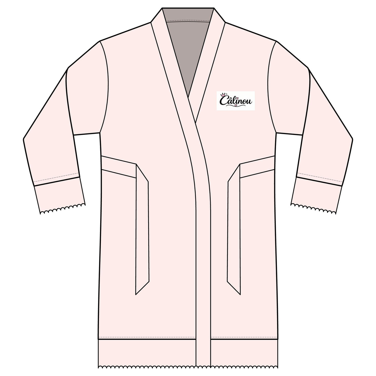 Peignoir en satin Câlinou