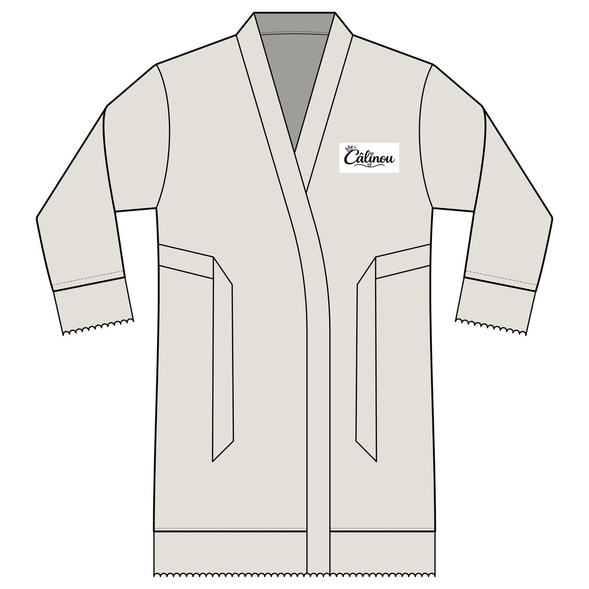Peignoir en satin Câlinou