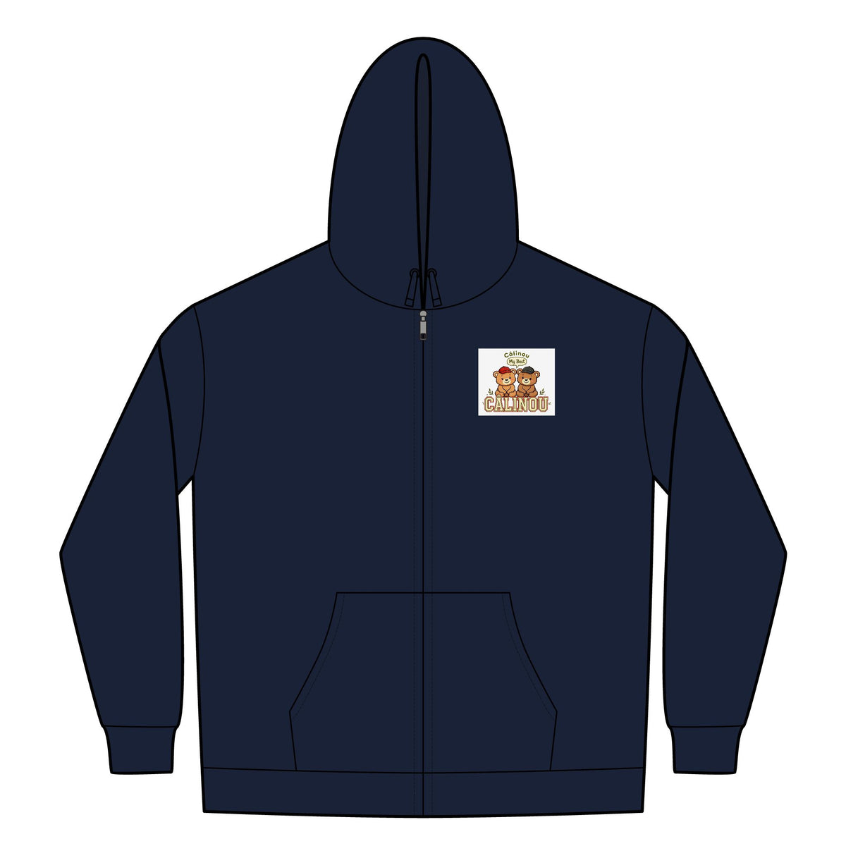 Chandail à capuche zippé Câlinou – Oursons