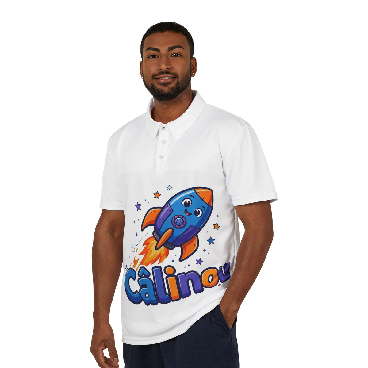 Polo Câlinou unisexe – Fusée