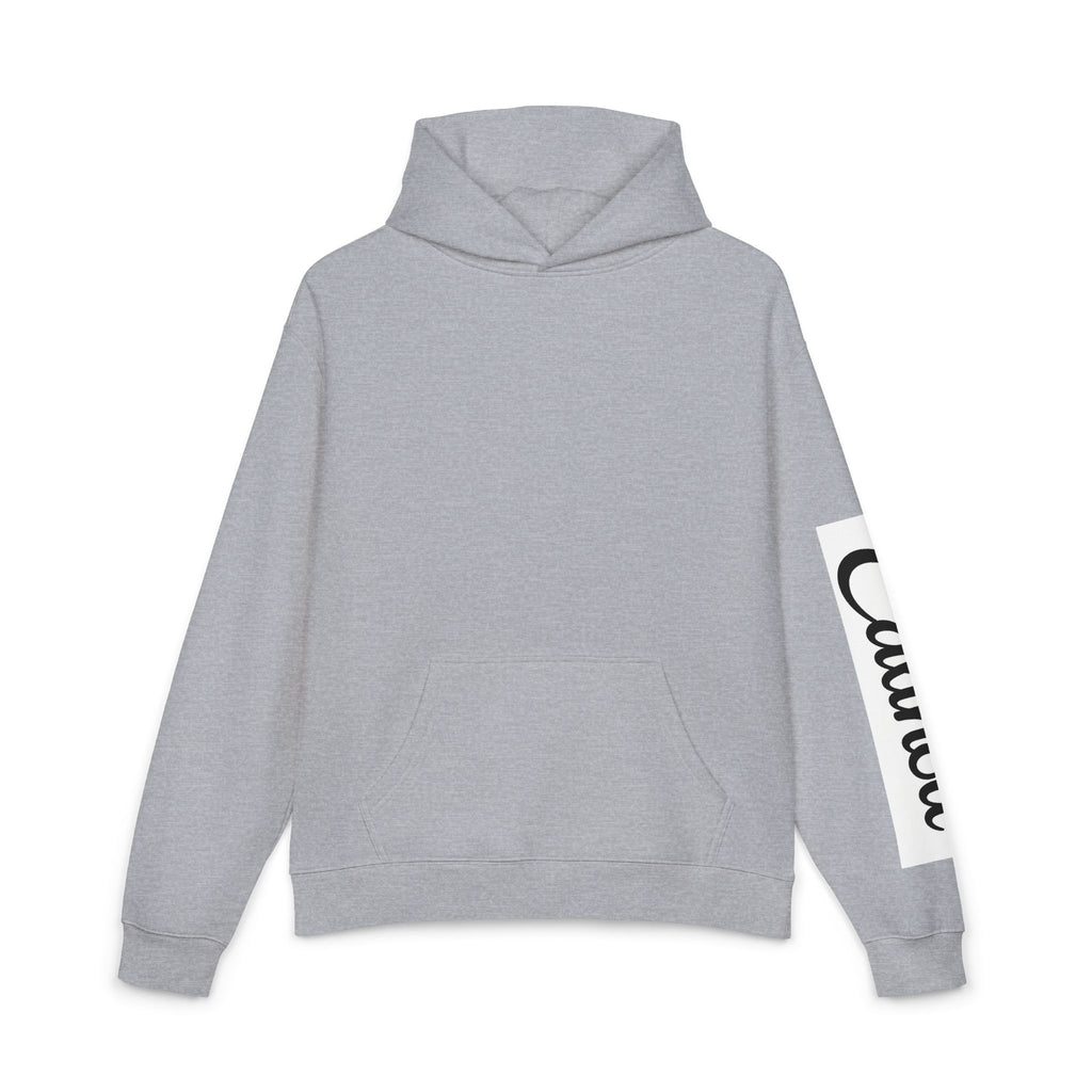 Chandail à capuche relaxe unisexe Câlinou – Logo sur la manche