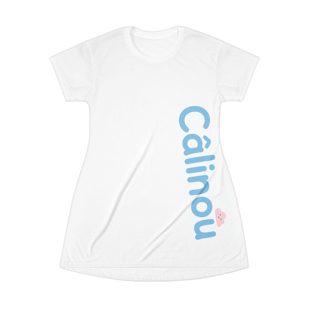 Robe t-shirt Câlinou blanche